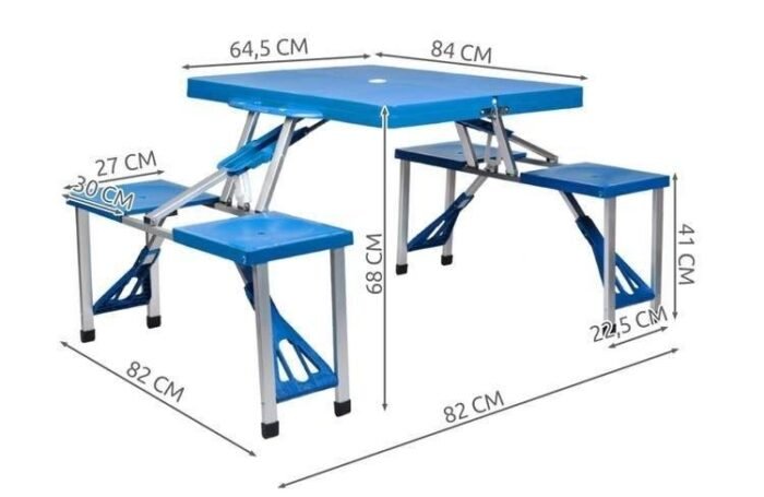 Sulankstomas turistinis stalas su kėdutėmis - Image 13