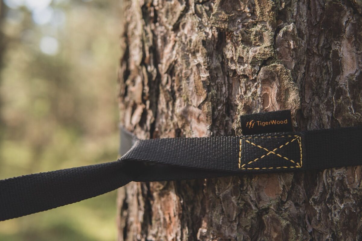 Hamako tvirtinimo diržai 2m TigerWood, juodi Hamako tvirtinimo diržai 2m TigerWood, juodi