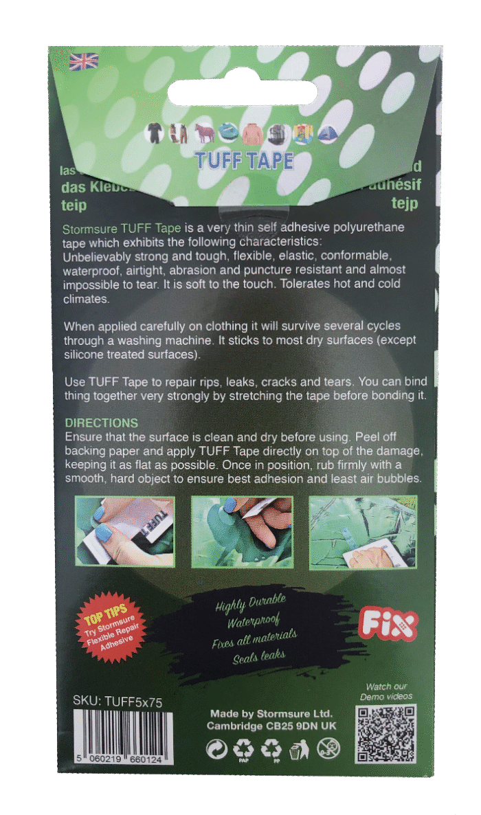 Vandeniui atsparūs pleistrai STORMSURE, TUFF TAPE, apvalūs 7,5cm, 5vnt - Image 2