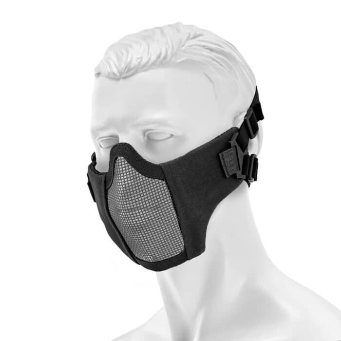Apsauginė airsoft kaukė ASG Stalker Metal Mesh, juoda