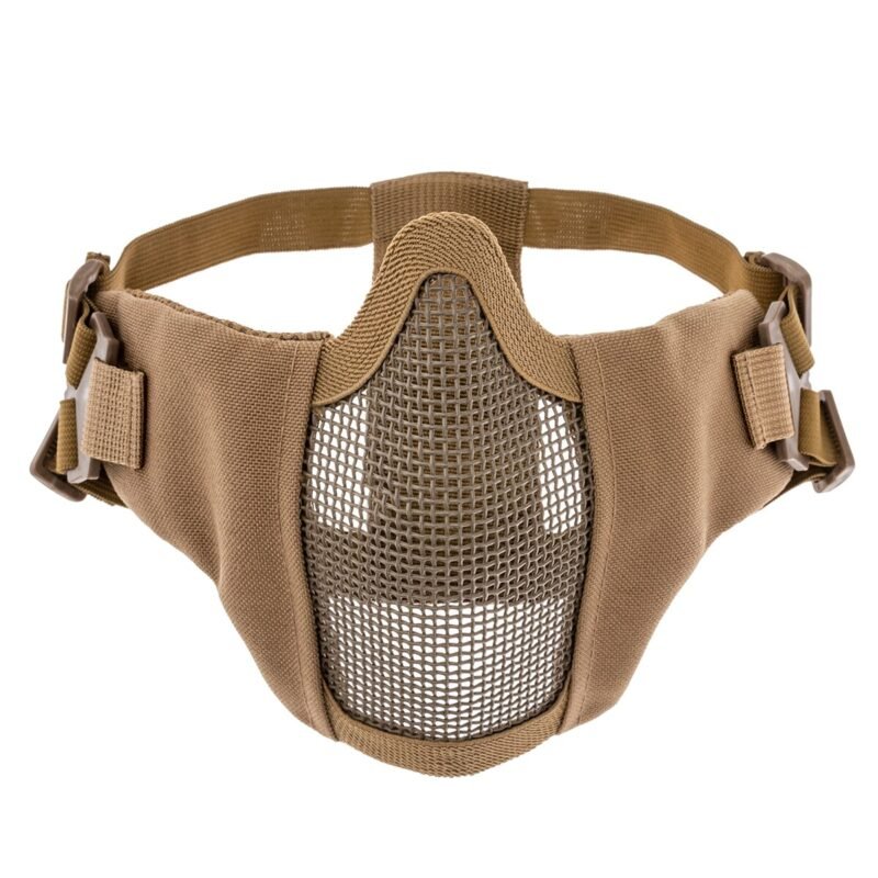 Apsauginė airsoft kaukė ASG Stalker Metal Mesh, ruda