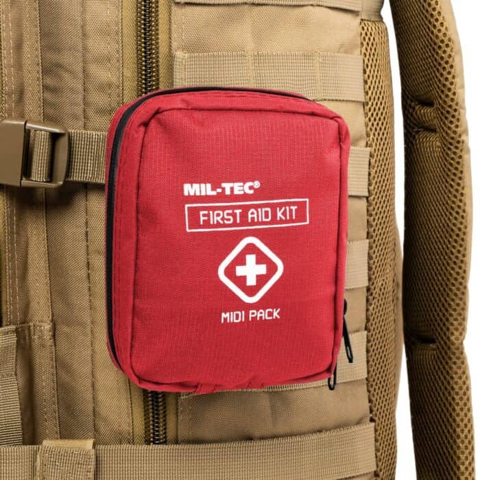 Vaistinėlė FIRST AID MIDI, raudona, Mil-Tec